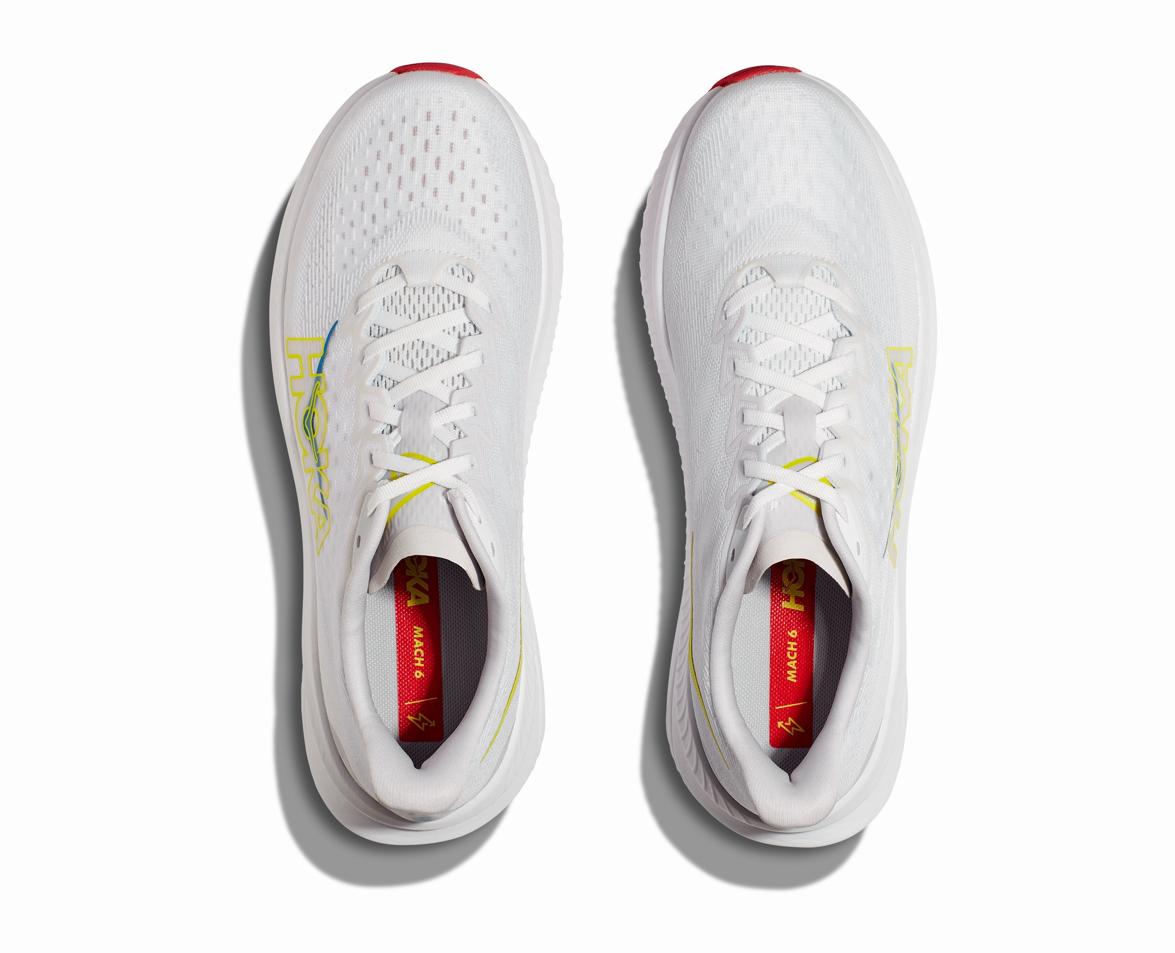 Men's Hoka Mach 6 (White/Nimbus Cloud) Best Shoes For Running Long Distance