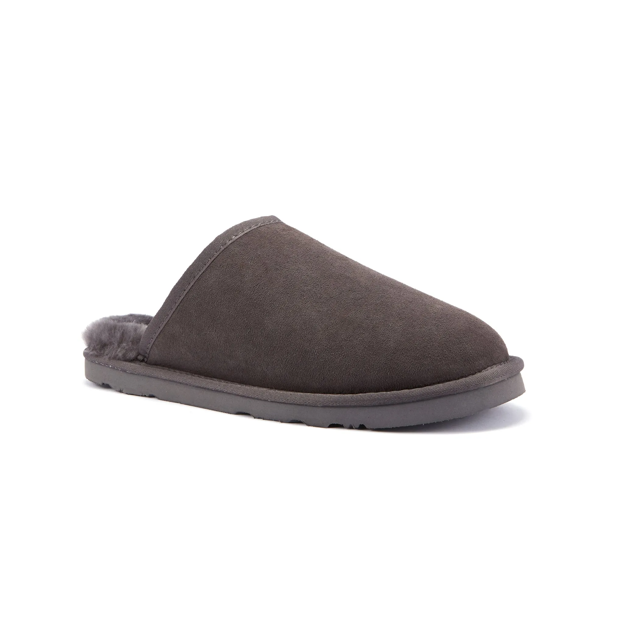 MENS MOOL GRAY Slippers For In Home