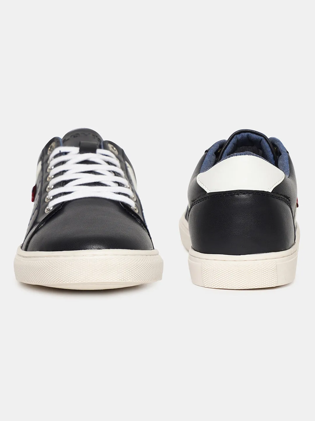 Lace Up Rain Shoes Men's Navy Colorblock Shoes