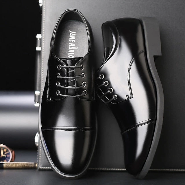 Black Patent Dress Shoes Lace-Up with Men's Oxford Leather