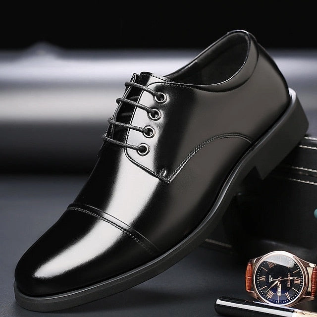 Black Patent Dress Shoes Lace-Up with Men's Oxford Leather