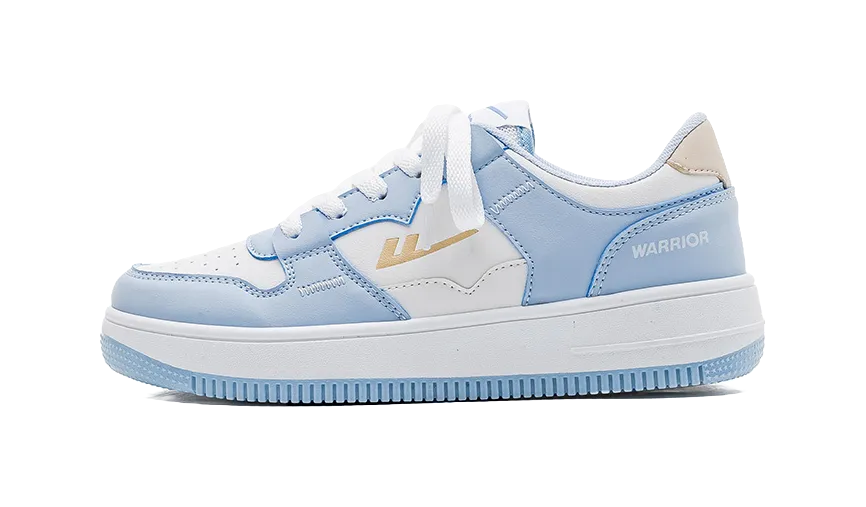 Warrior Low top Skateboard Shoes Unisex White Black