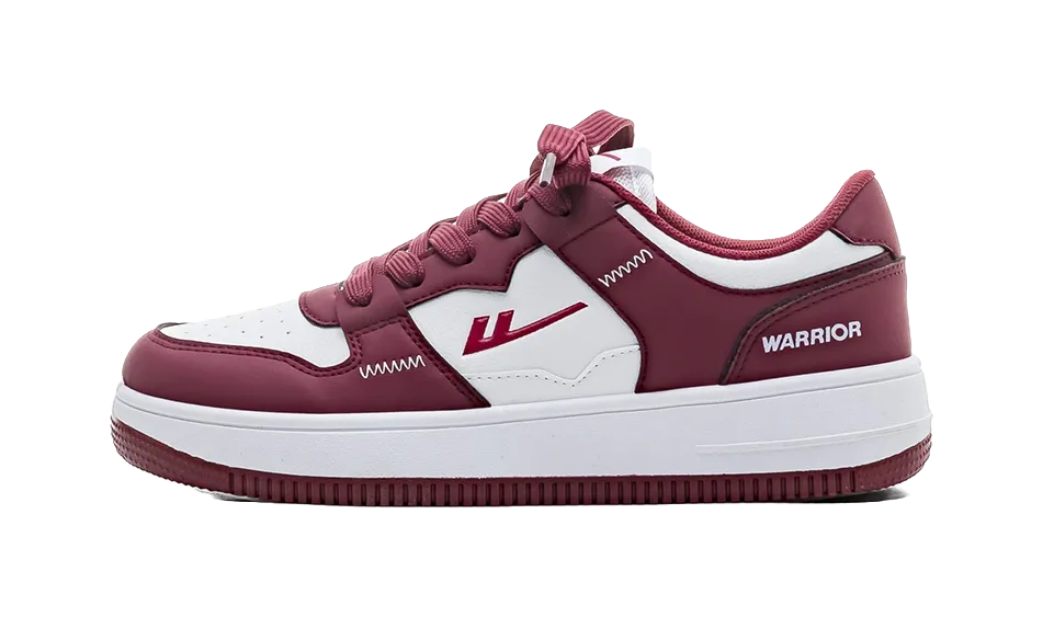 Warrior Low top Skateboard Shoes Unisex White Black