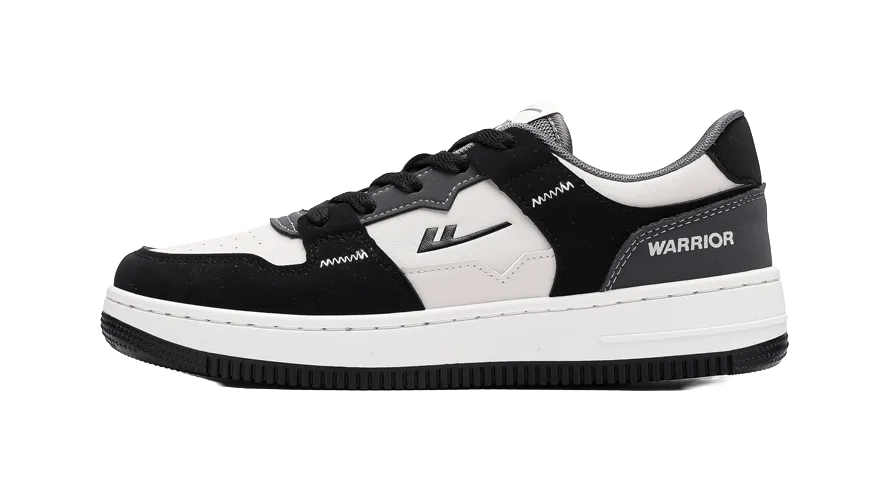 Warrior Low top Skateboard Shoes Unisex White Black Socks With Casual Shoes