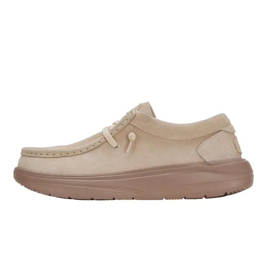 Lug Sole Lace Up Shoes Wendy Comf Suede - Blush