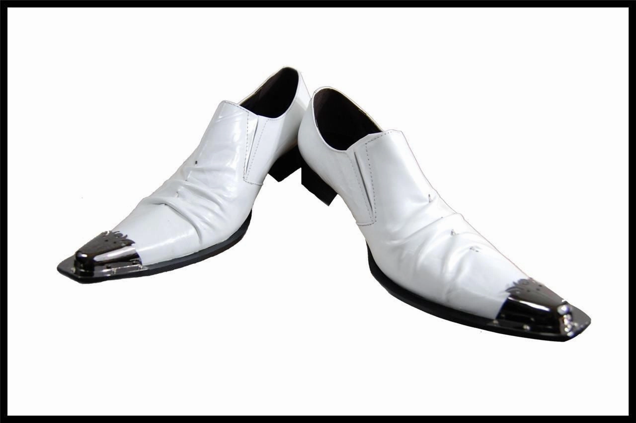 New Arrivals!! Men's Fashion Fiesso Metal Toe Pointed Slip on Shoes FI 6207 New Balance Sneaker Store