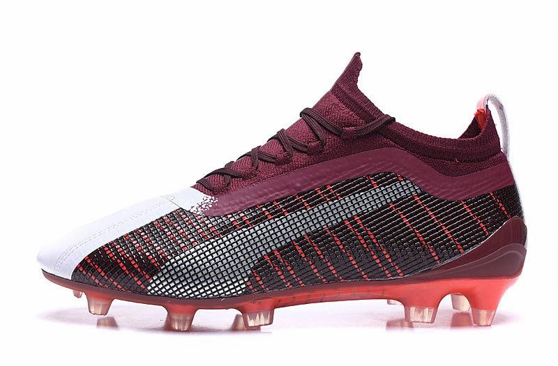 New Puma One 5.1 FG AG Soccers Cleats Shoes Red White Puma Women Shoes Slip On