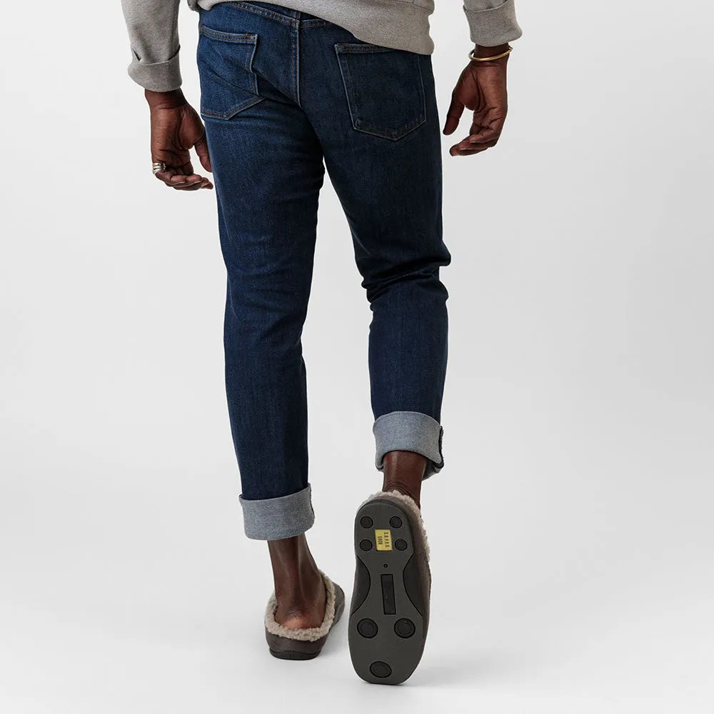 Easy Knitted Slippers Free Pattern Nordic Unisex in Charcoal