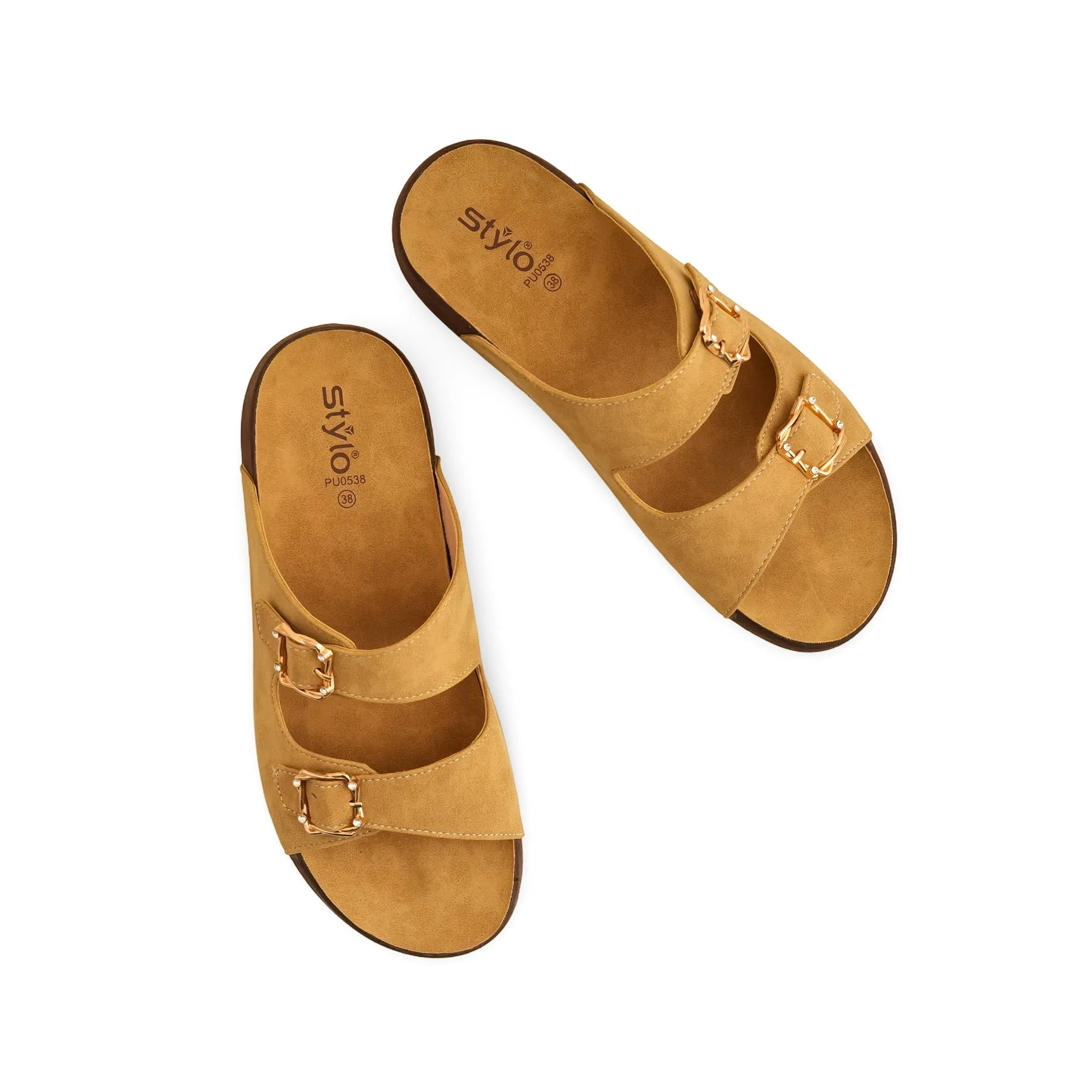 Olive Formal Slipper PU0538 Slide Shoes