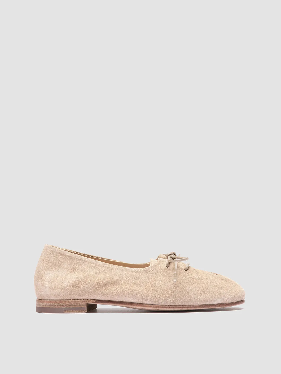 Brogues Over Oxfords OLIVER 102 - Beige Suede Ballerina Shoes