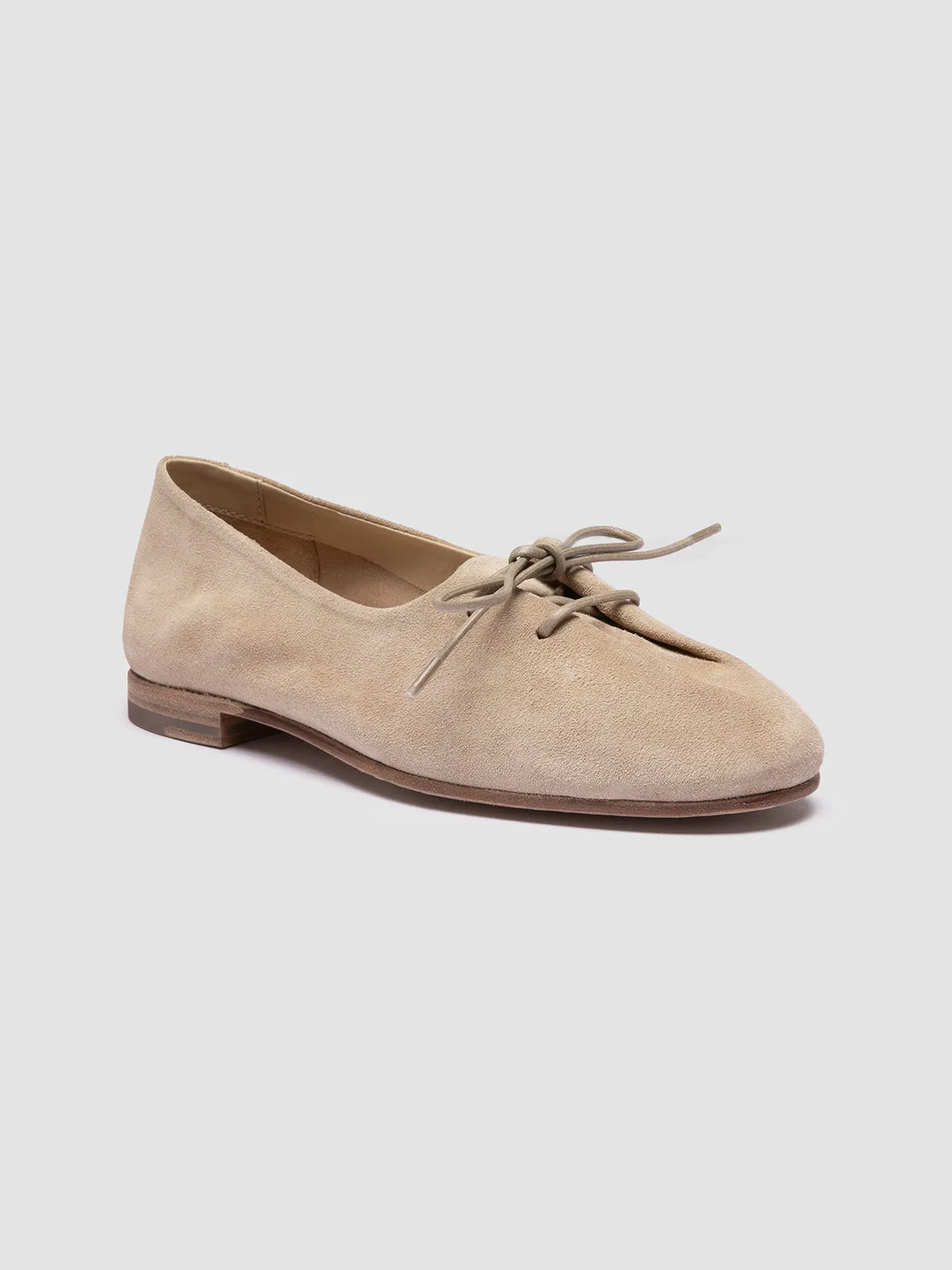 OLIVER 102 - Beige Suede Ballerina Shoes Difference Between Oxford And Derby Shoes