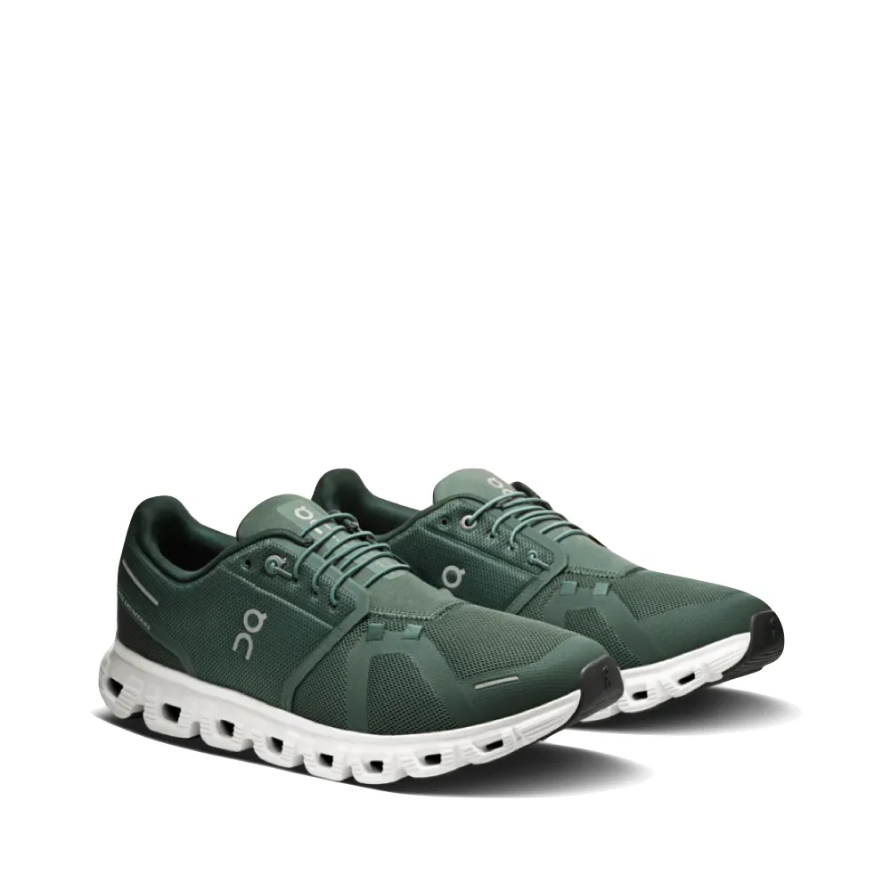 On Men's Cloud 6 Sneaker in Olive/Evergreen Best Casual Oxford Shoes