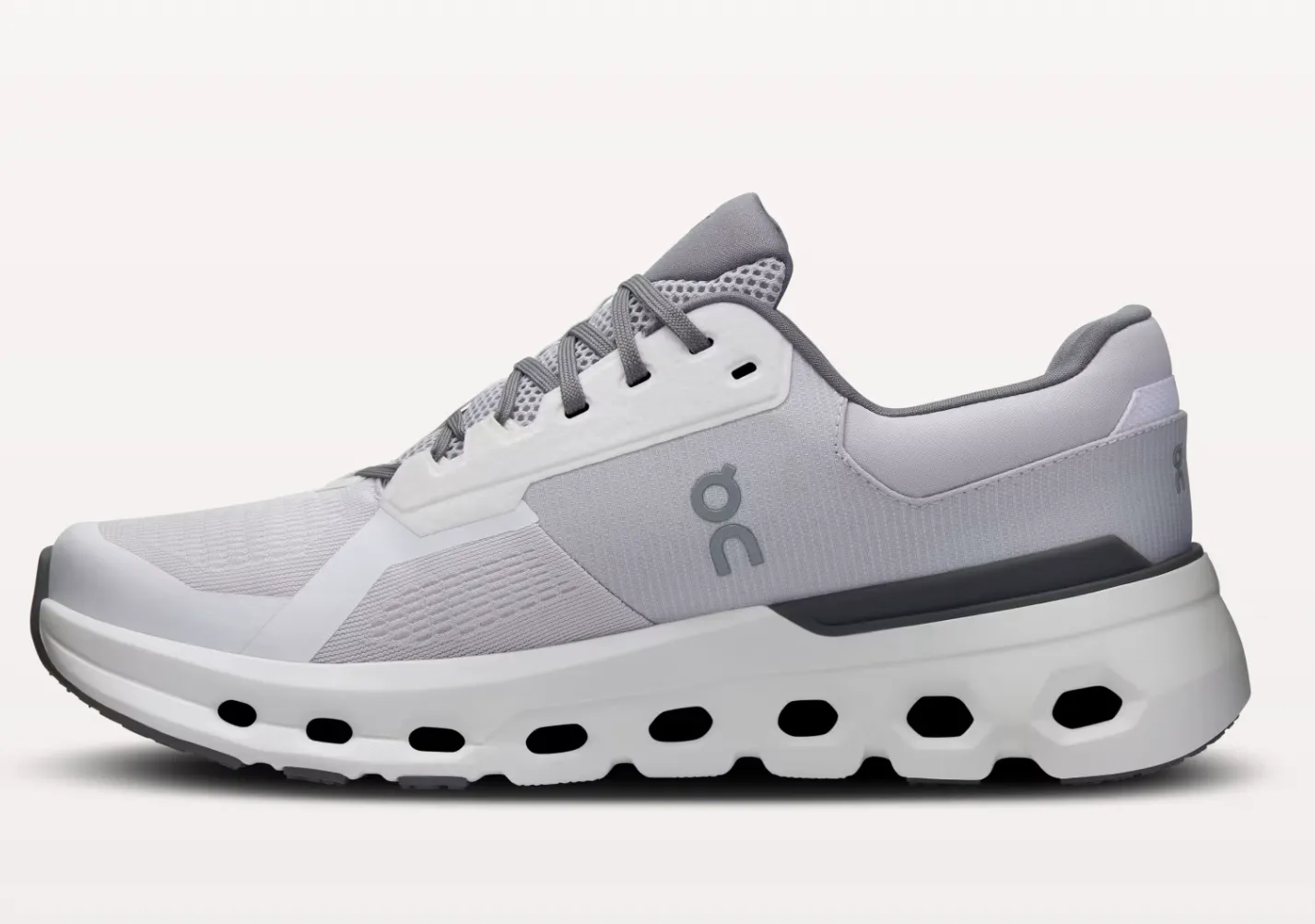 On Mens Cloudrunner 2- Frost/White (3ME10140622) Beginners Running Shoes