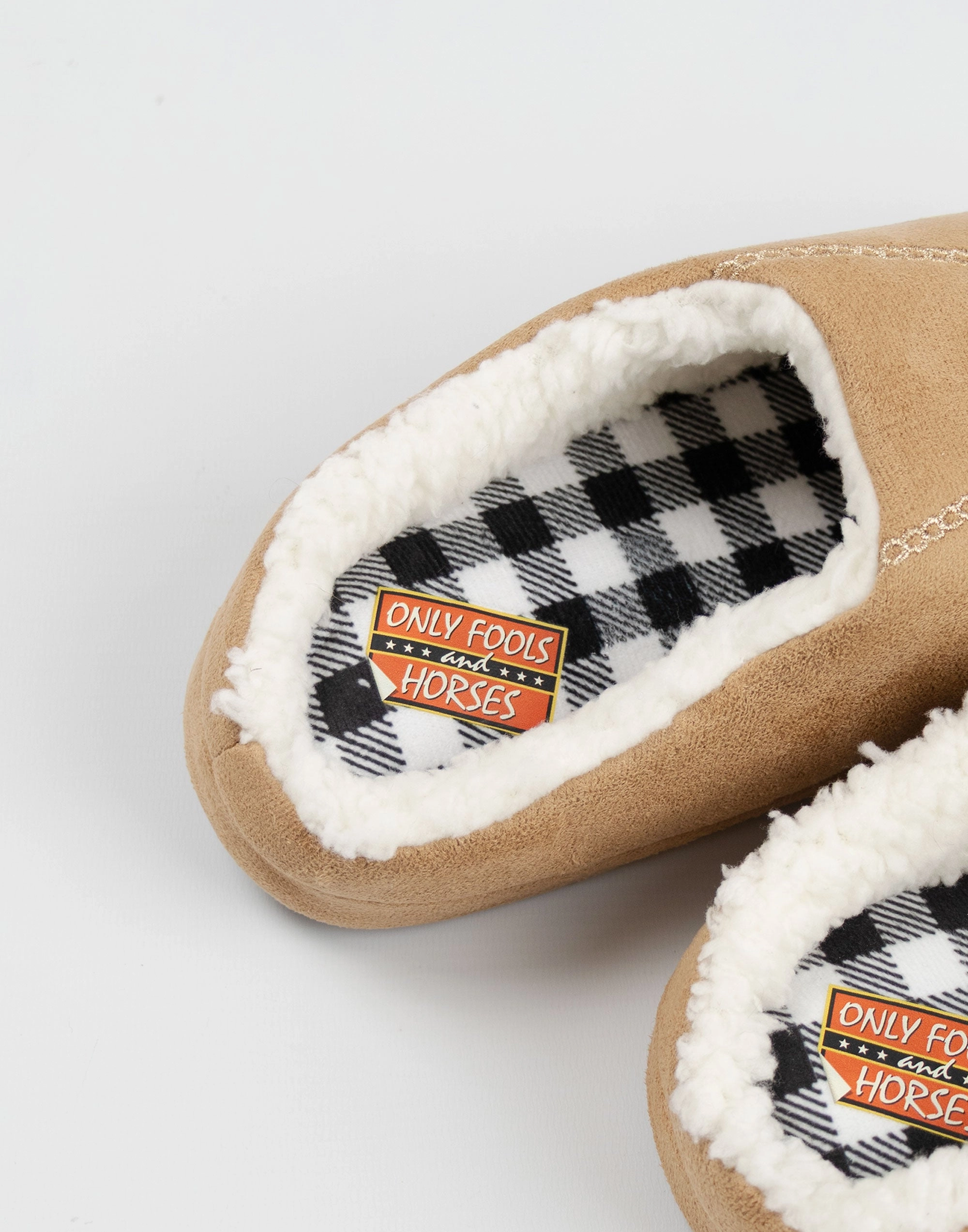 Deck Slides Only Fools And Horses Del Boy Mens Brown Mule Slippers