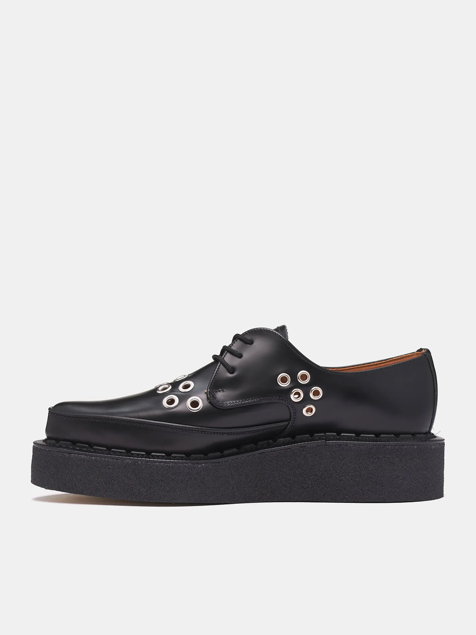 George Cox Diano Creepers (PO-K102-BLACK) Oxfords Not Brogues