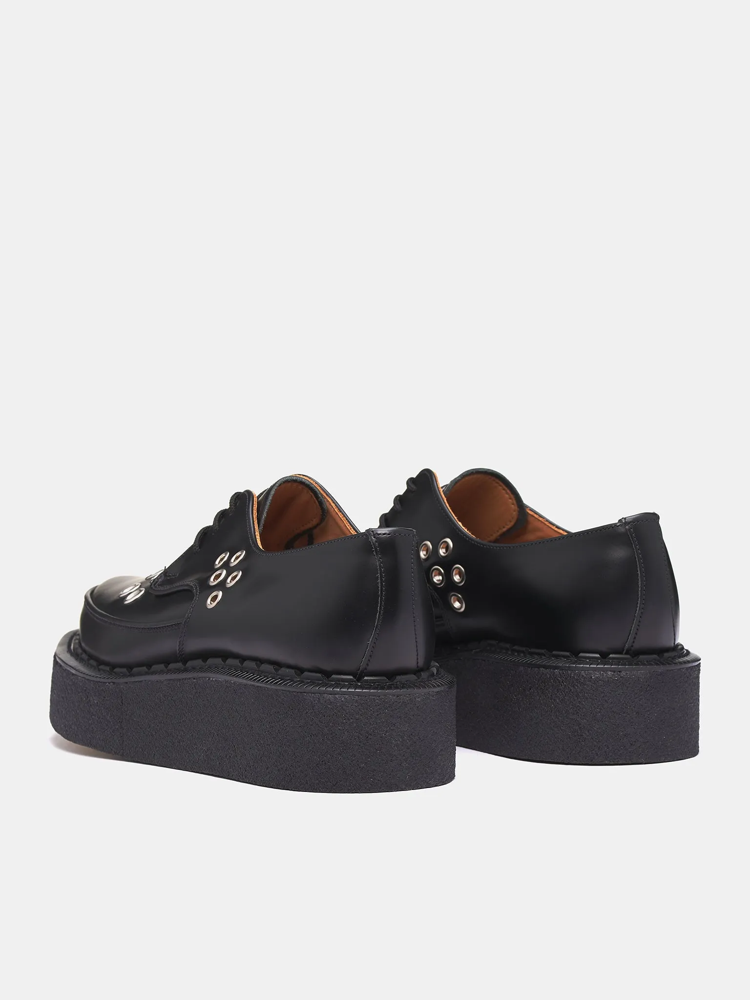 George Cox Diano Creepers (PO-K102-BLACK) Moc Toe Oxford