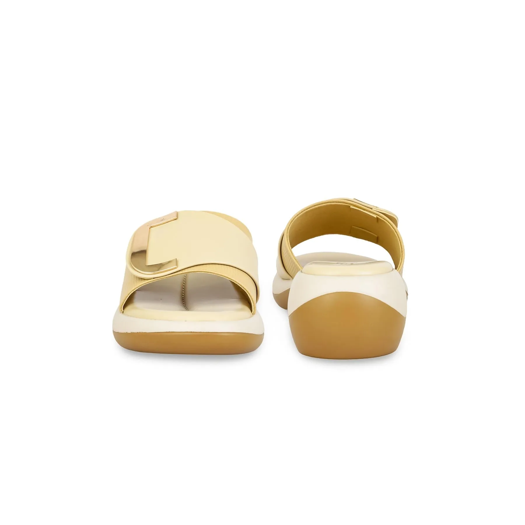 Beige Formal Slipper PU0528 Slippers Cross