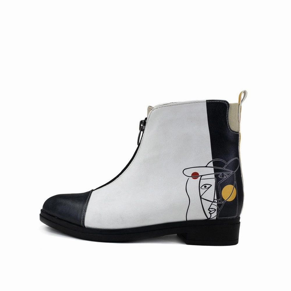 Short Boots WFER145 Leather Zip Boots