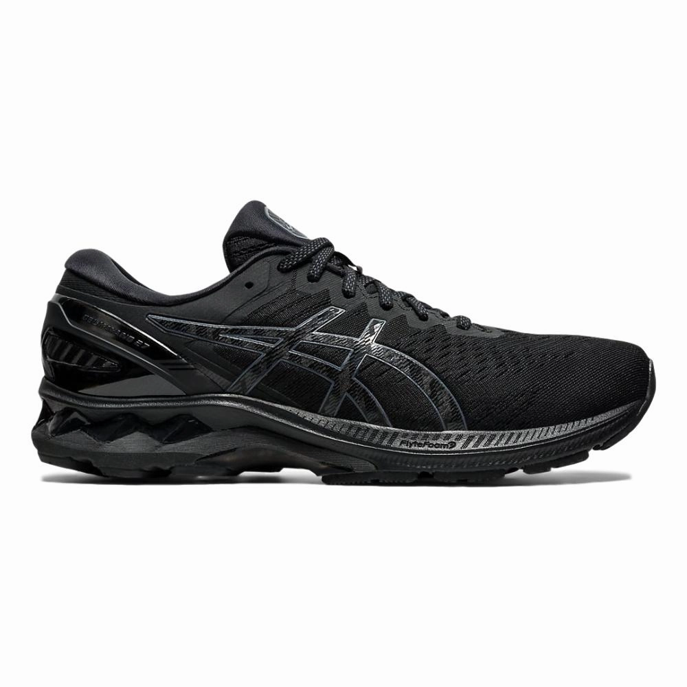 Pronation Running Shoes Asics Men's Asics Gel-Kayano 27, Black/Black, 10 D Medium