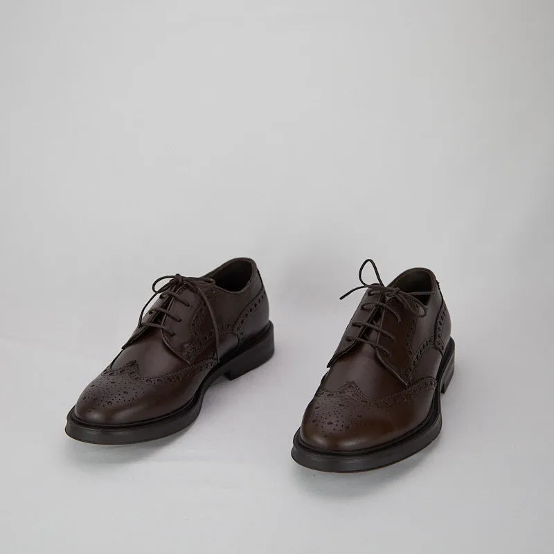 Best Lace Up Road Cycling Shoes PHILOM TESTA DI MORO - Derby Uomo in Vitello - HUNDRED100