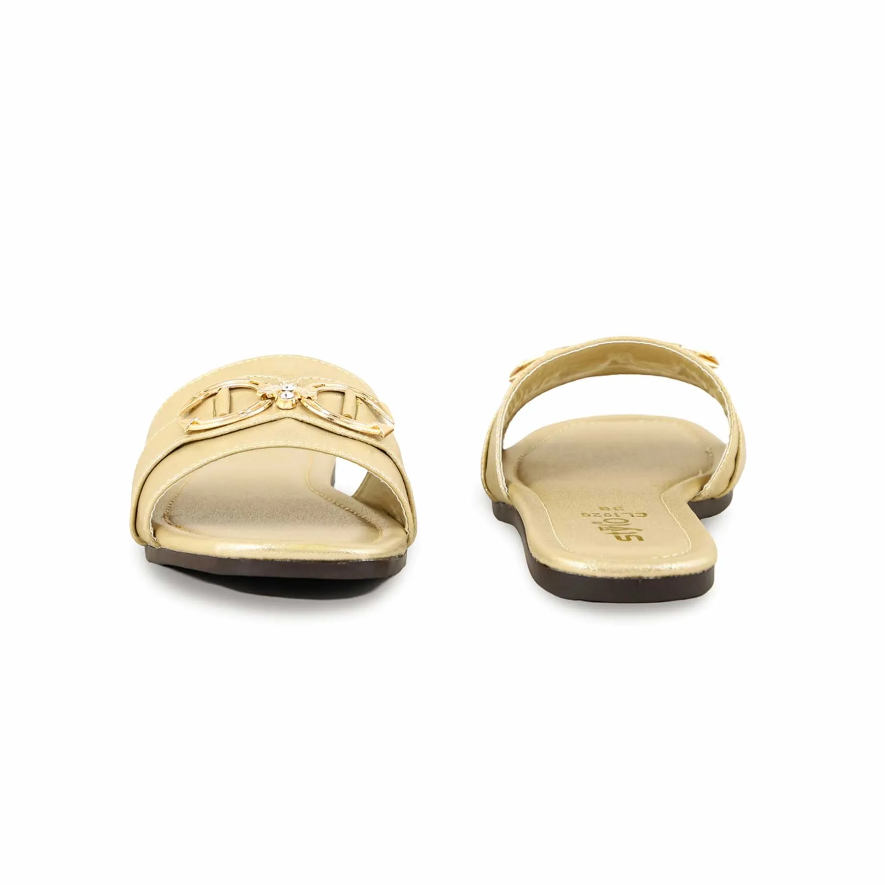 Golden Casual Slipper For Ladies CL1926