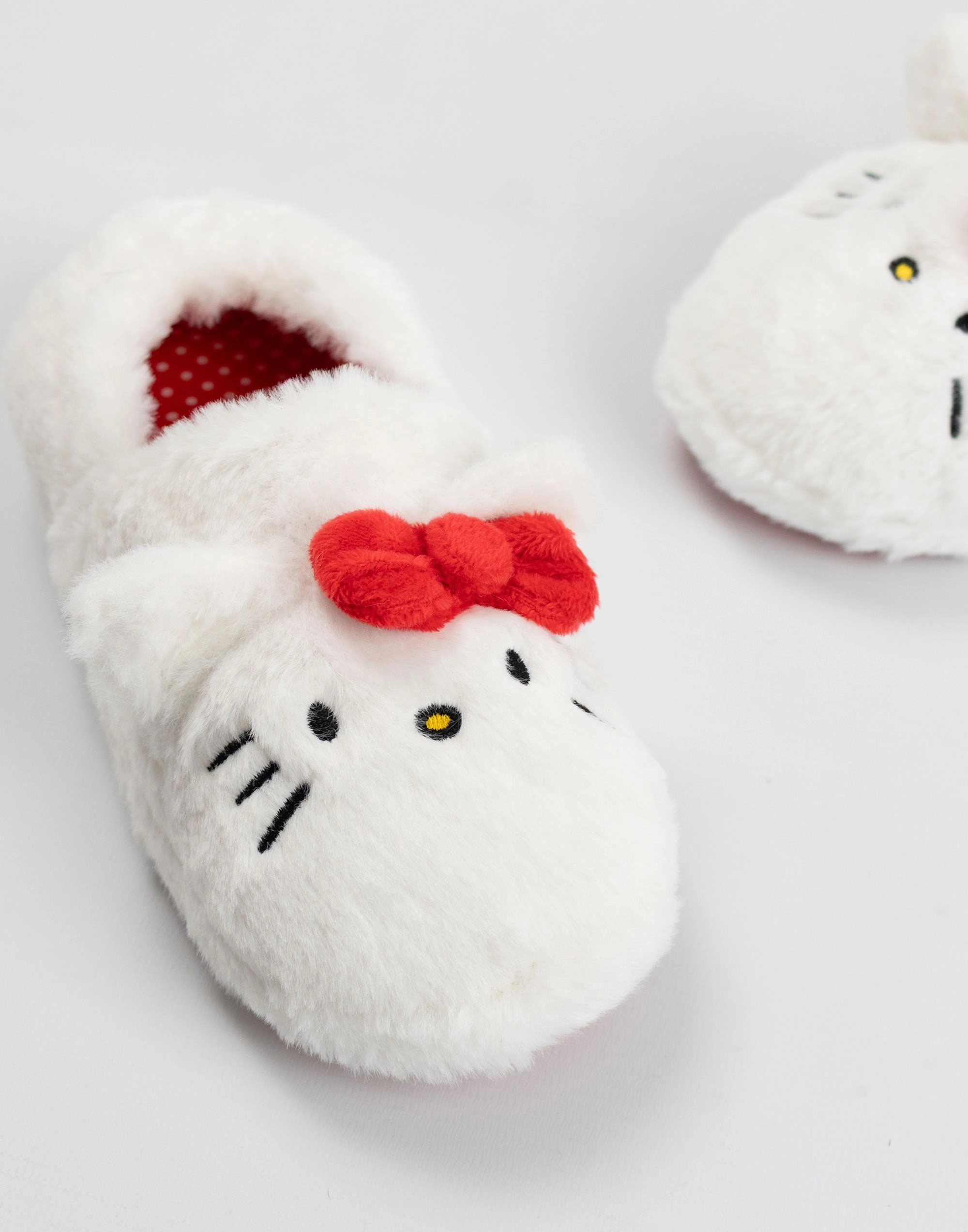 Hello Kitty Character Face Girls White Slip On Loafer Slippers Slippers Oakleaf