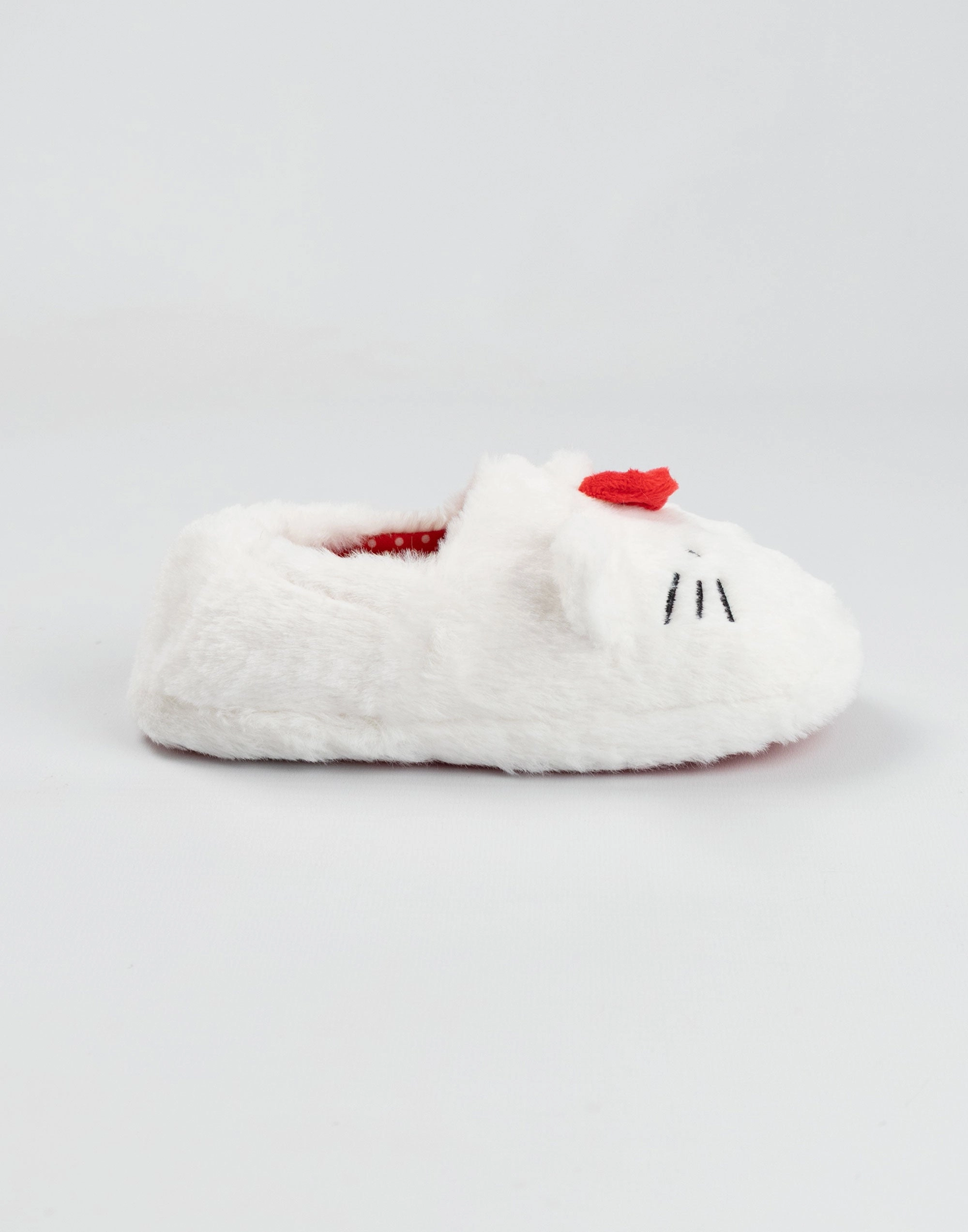 Eyeball Slippers Hello Kitty Character Face Girls White Slip On Loafer Slippers