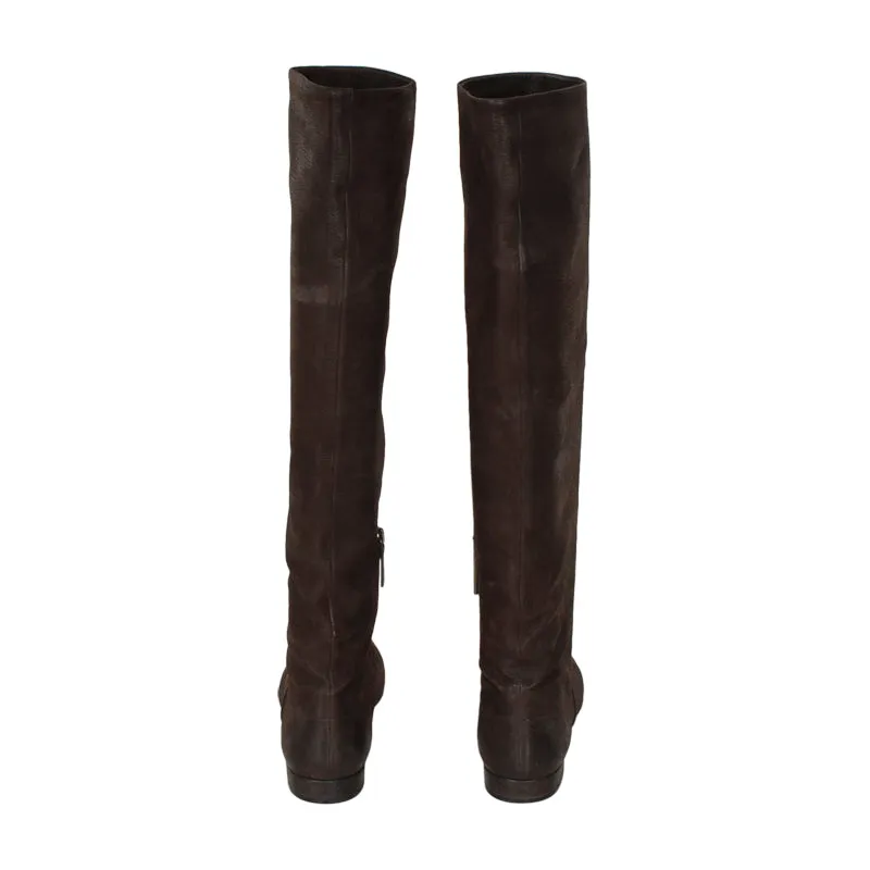 Prada Tall Leather Boots Tall Fall Boots
