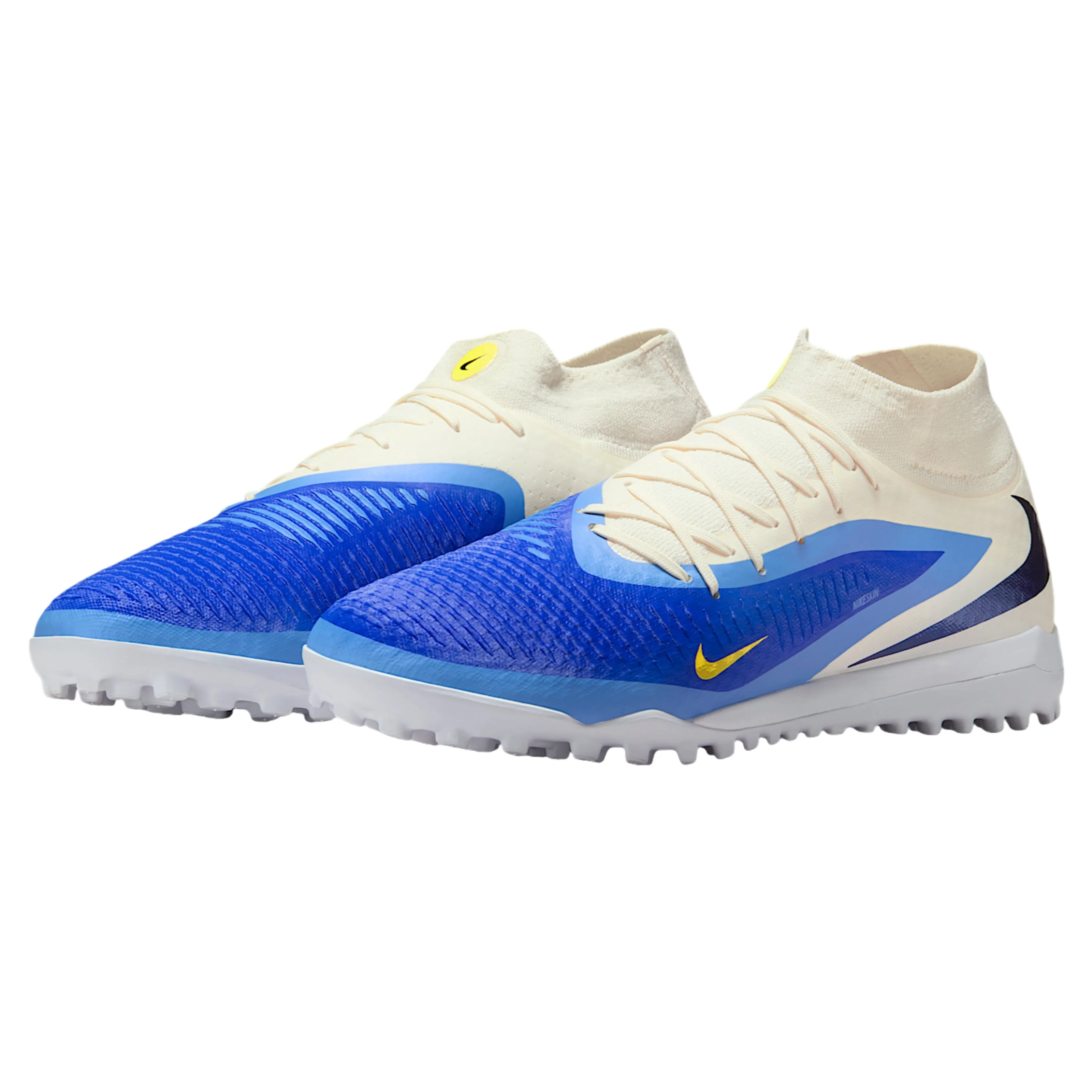 Nike Phantom 6 High Academy Turf Soccer Shoes (Racer Blue/Dark Obsidian) Soccer Cleats Heel Blister