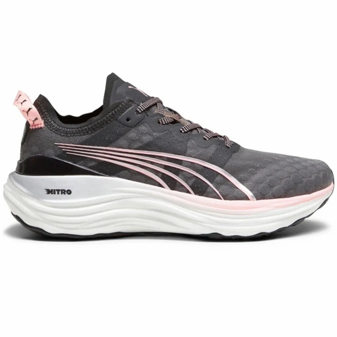 Women's Puma ForeverRun Nitro, Puma Black/Koral Ice/Silver, 6.5 B Medium Puma Ignite Flash Evoknit Running Shoes