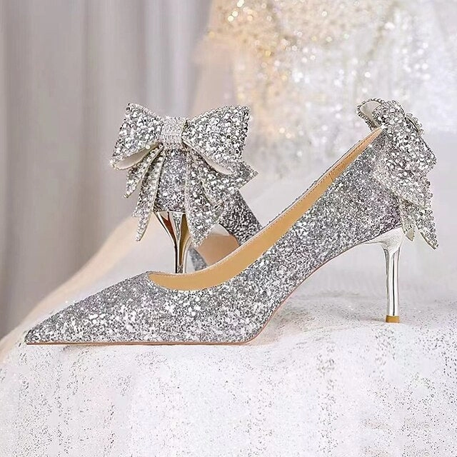 Bride Pointed Closed for Bridesmaid Wedding Toe Shoes Women