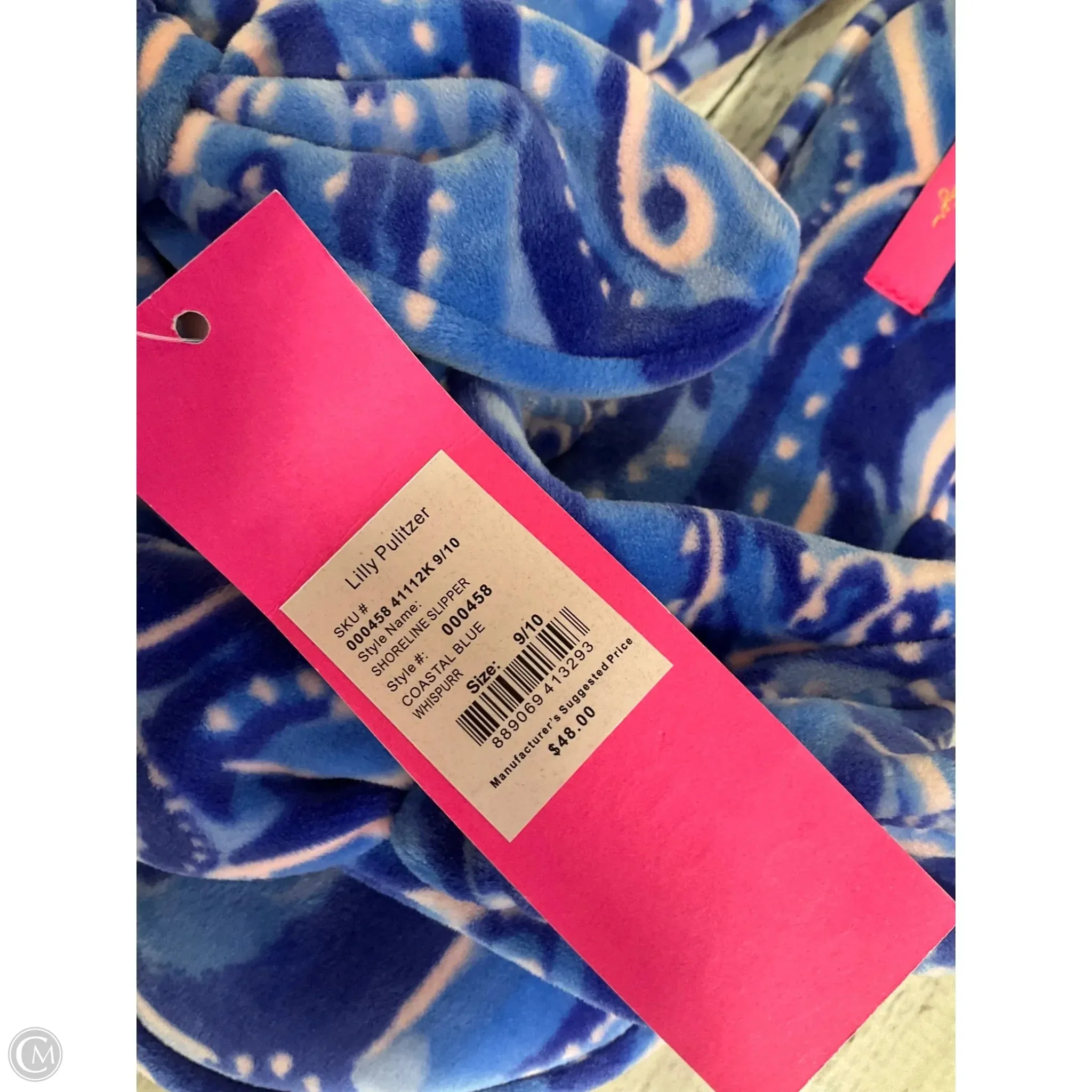 Slippers Designer By Lilly Pulitzer In Blue Sand Slippers