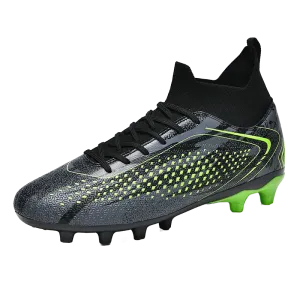 Soccer Cleats Hidden Laces Professional Men Soccer Shoes Anti-Skid Male Football Boots Long Grass Field