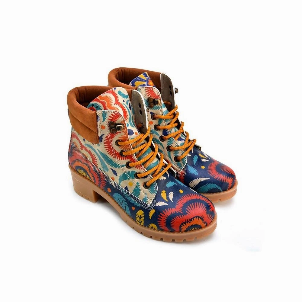 Short Boots KAT129 Heel Cowboy Boots