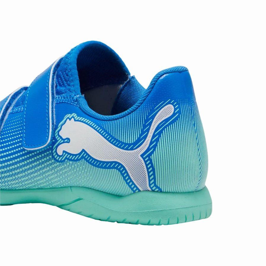 Puma Scarface Shoe Puma scarpa da calcetto indoor da ragazzo con strappo 107956-01 azzurro-menta