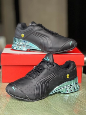 Puma x Ferrari - Black/Emerald Puma Future Turf Soccer Shoes