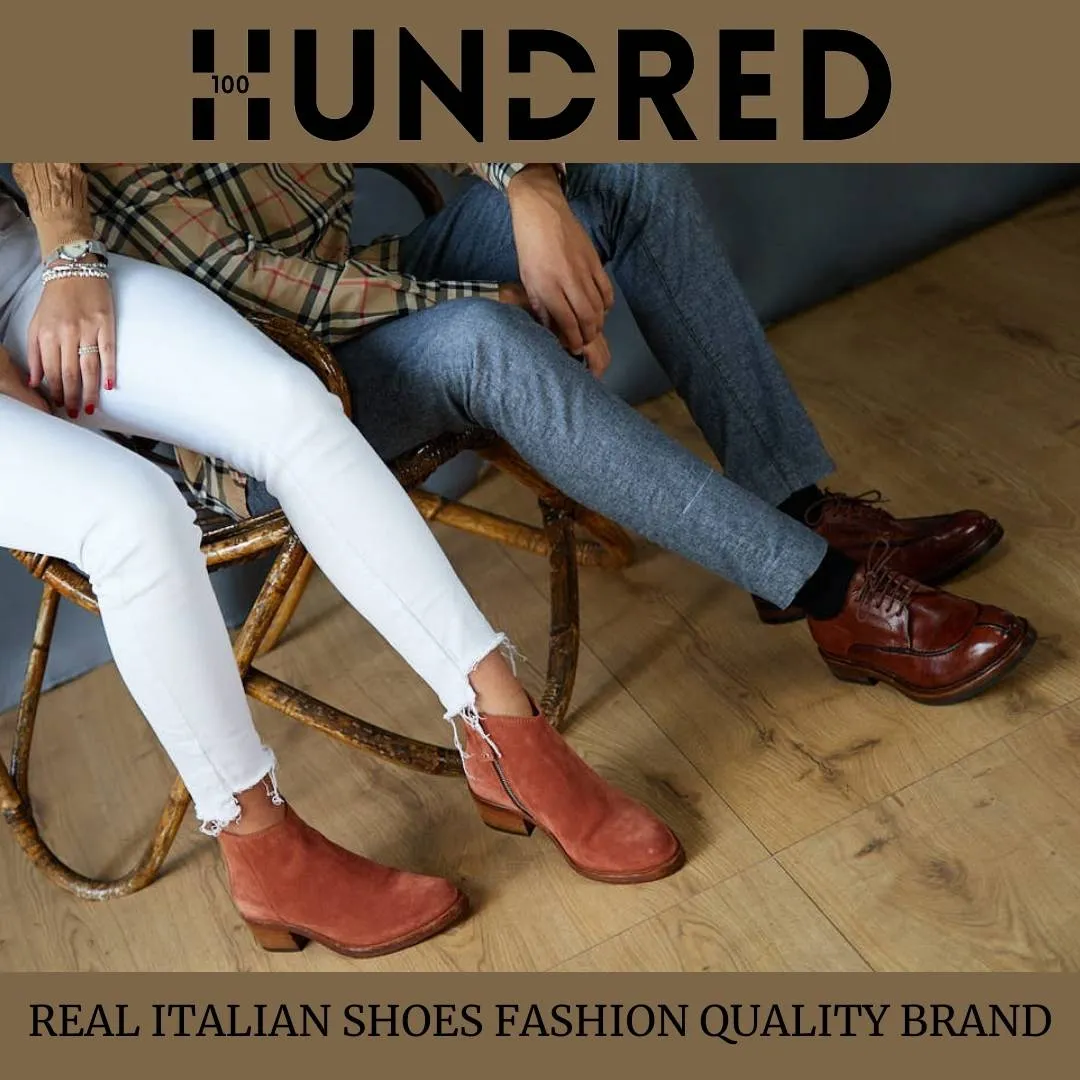 QUESTRAL - Derby Uomo in Pelle di Bufalo Tinto in Capo - HUNDRED100 Lace-up Tennis Shoes