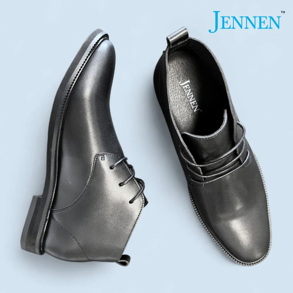 Lightweight Safety Toe Boots Mr. Basquiat 6cm | 2.4 Inches Height Boost | Formal Vegan Elevator Boots