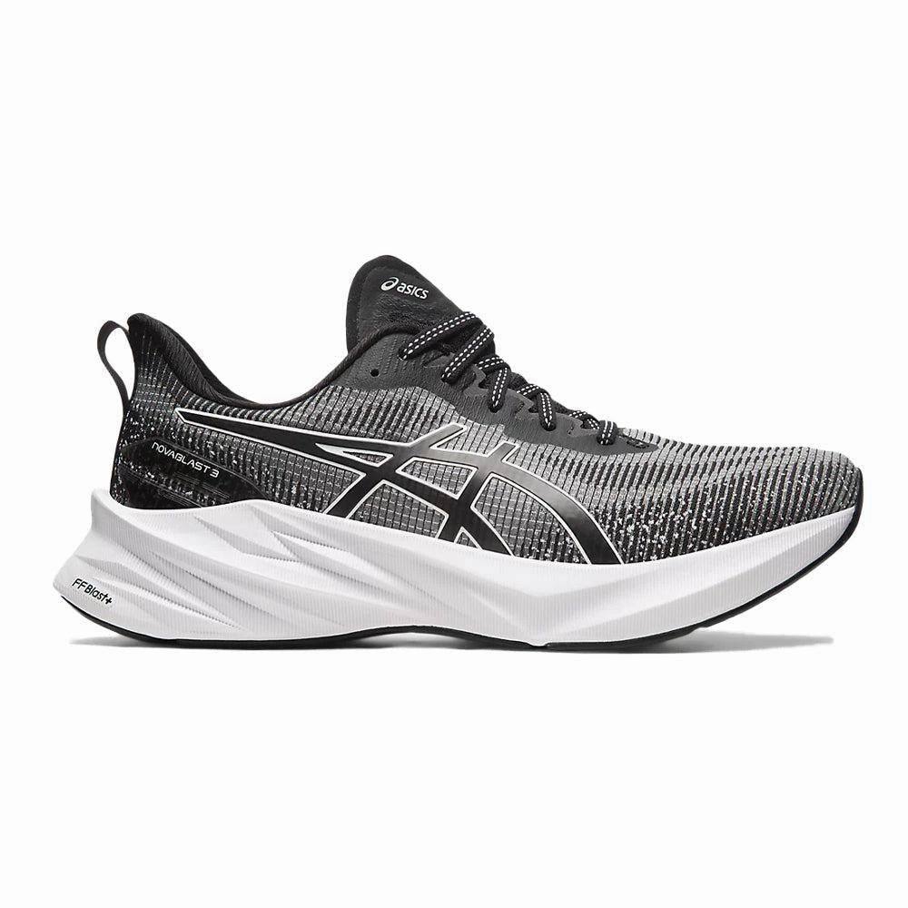 Asics Contend Walking Shoe Men's Asics Novablast 3 LE, Black/White, 12 D Medium