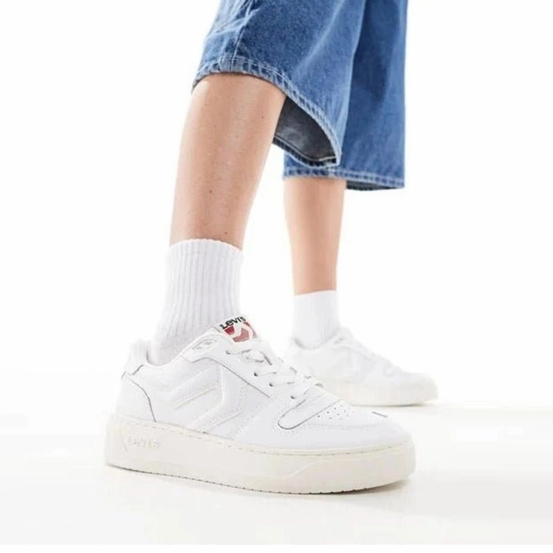 levi's Glide men sneaker white LVM5 Brown Brogue Oxfords