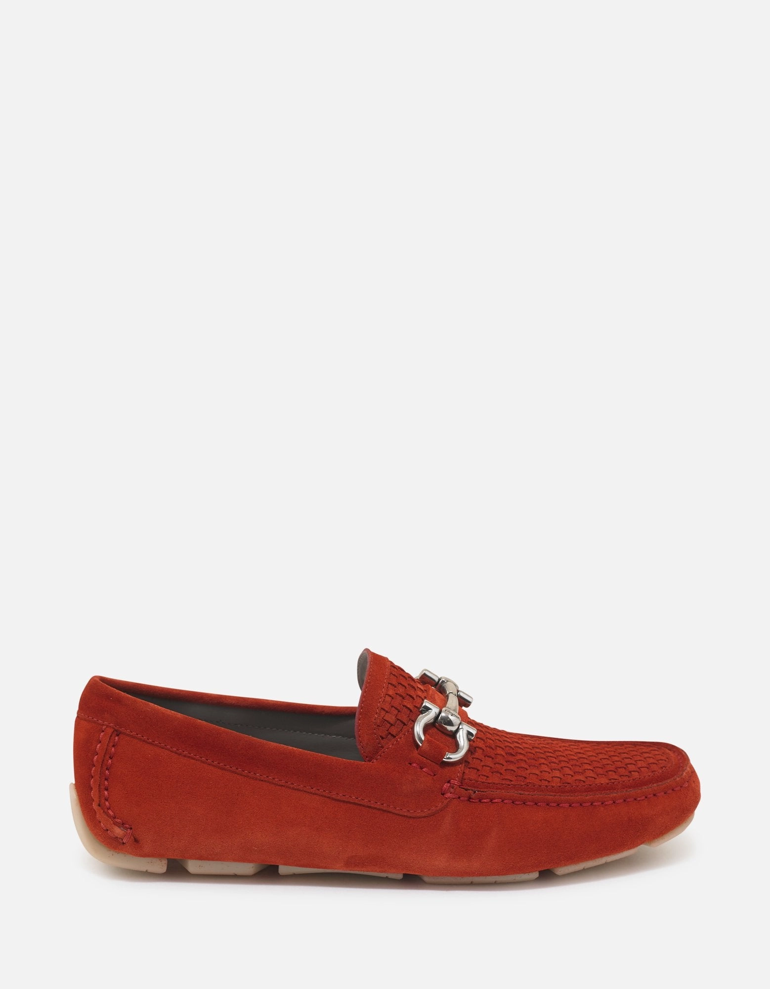 Casual Work Loafers Red Parigi Suede Leather Driving Shoes