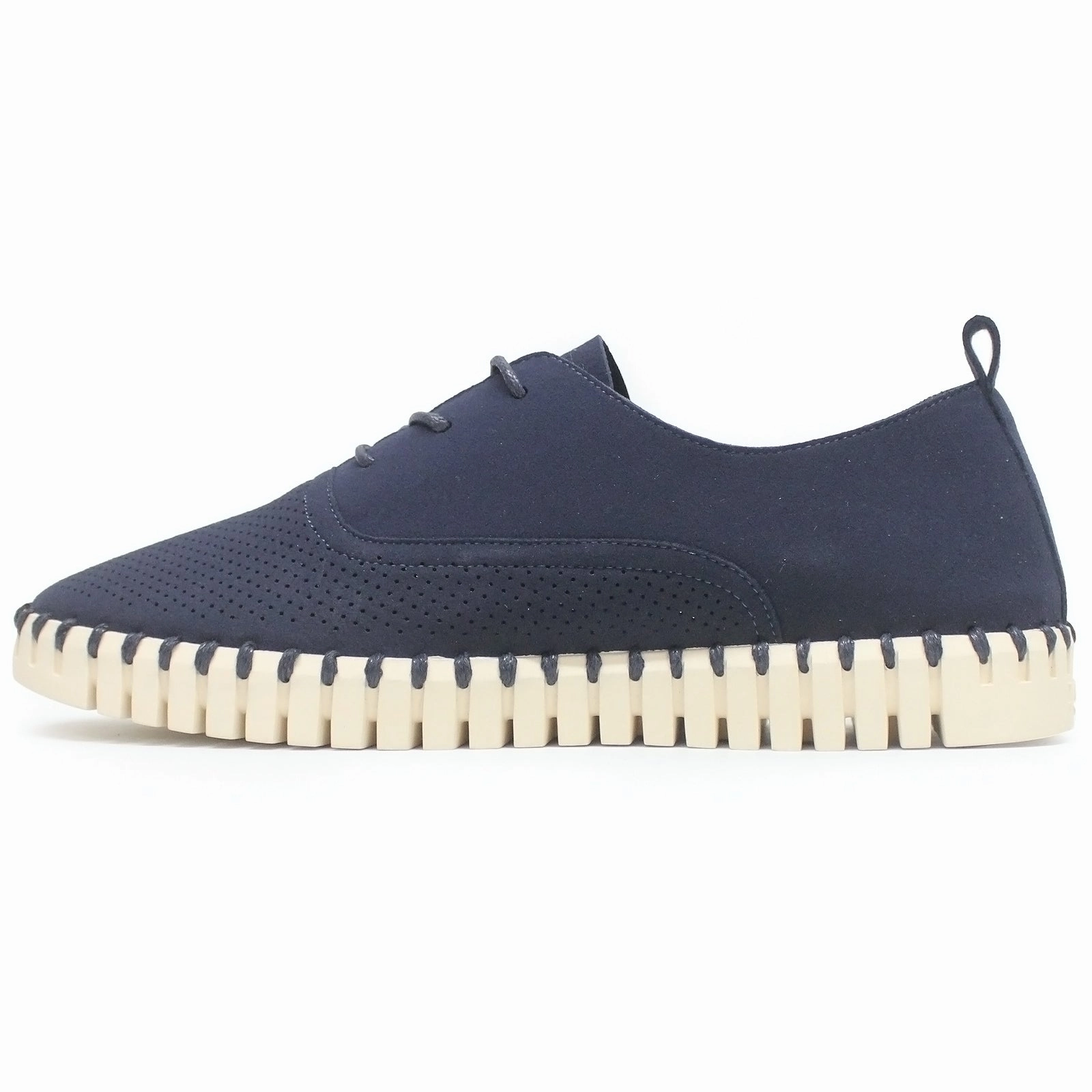 Unisa Loafers Ilse Jacobsen Tulip 145 Nylon Polyurethane Men's Dark Indigo Pearled Ivory Loafers Shoes