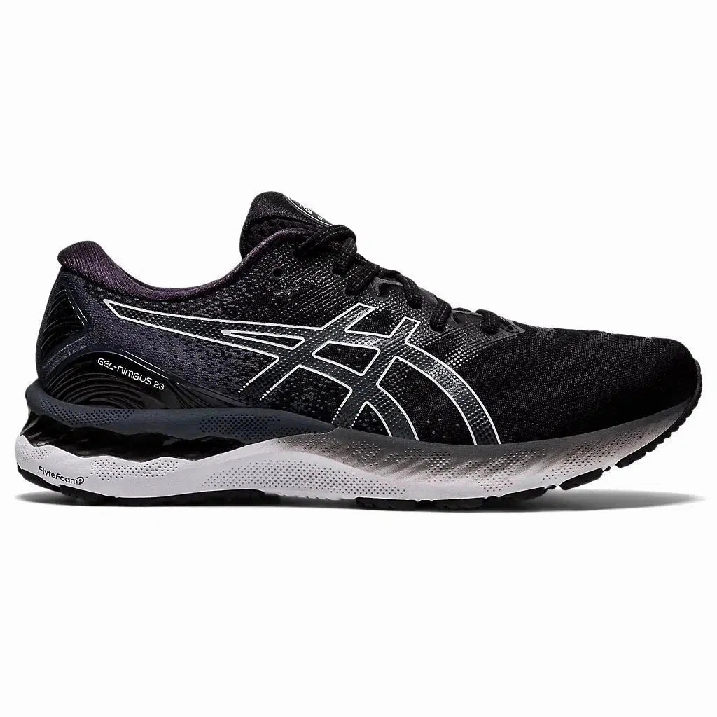Men's Asics GEL-Nimbus 23, Black/White, 11 2E Wide Asics Tennis Shoes Resolution 8
