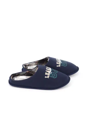 Men's Printed Slippers,Navy Granny Square Slippers Pattern
