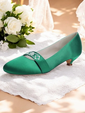 with Kitten Heels Women's Blue Satin Rhinestone New Balance 442 V2 Pro Fg