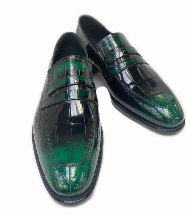 Loafers Versace Style: Mirage-Green