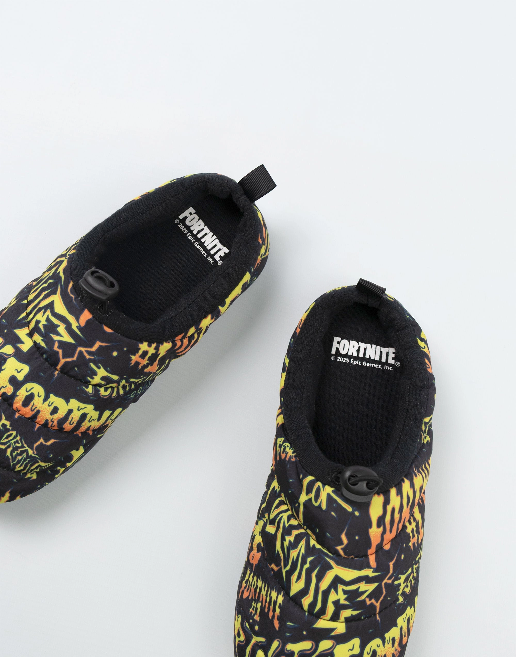 Fortnite Logo Boys Multicoloured Slip On Loafer Slippers Toothless Slippers