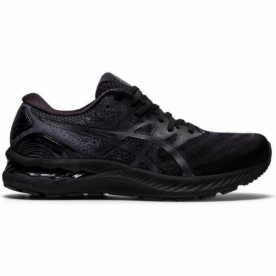 Men's Asics GEL-Nimbus 23, Black/Black, 11.5 D Medium Court Shoes Asics