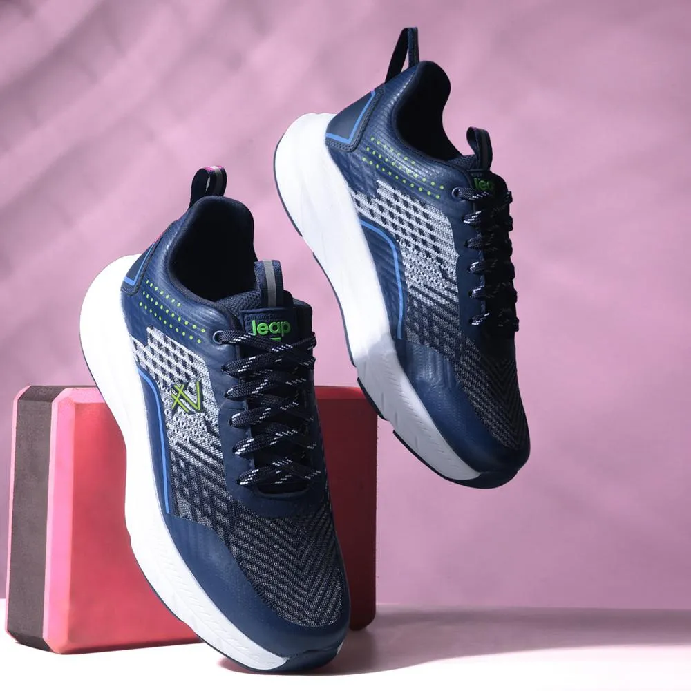 Leap7x Navy Blue Sports Lacing Running Shoes ROMANIA By Liberty Running Shoes That Look Like Dress Shoes