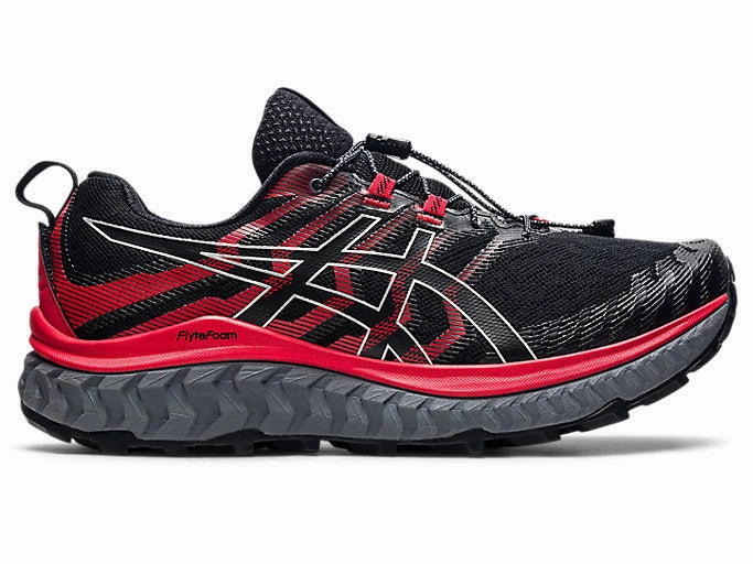 Men's Asics Trabuco Max, Black/Electric RED, 10.5 D Medium Asics Shoes Under 1000